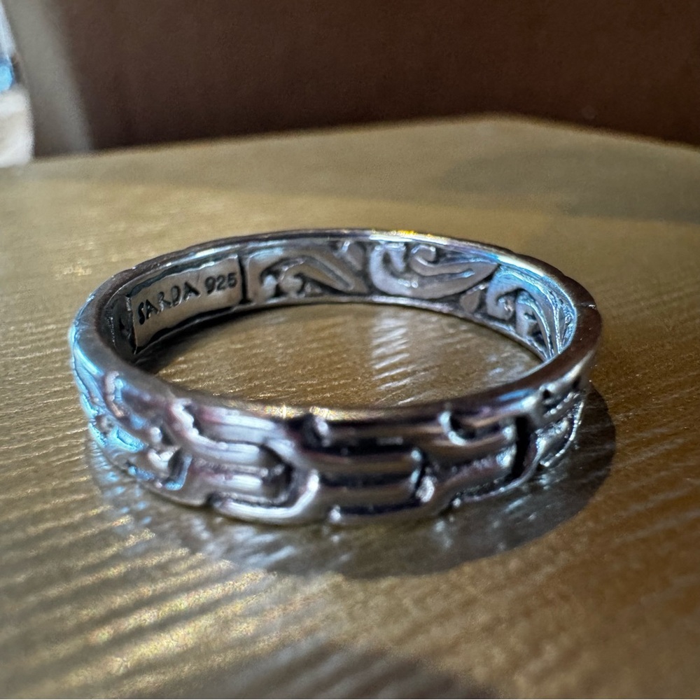 Sterling Silver Stackable Chain Link Style Band R… - image 8